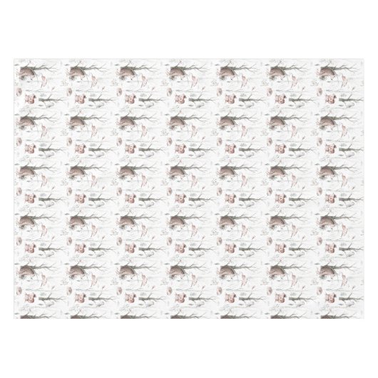 水の色の森の友人 テーブルクロス (正面(横))