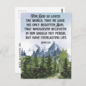 水の色の森の山ジョン3 16聖なる書物、 経典 ポストカード (正面/裏面)