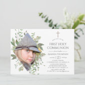 水の色の森の緑の最初の聖餐式 招待状 (スタンド正面)