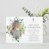 水の色の森の緑の最初の聖餐式 招待状 (スタンド正面)