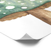 水の色の森の鹿 – ようこそ赤ちゃんシャワー ポスター (角)