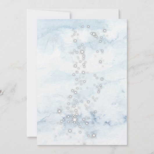 水の色の森ガラス会社クリスマスパーティー 招待状 (裏面)