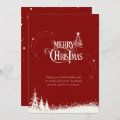 水の色の森メリークリスマスカード シーズンカード (正面/裏面)