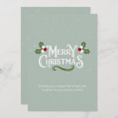 水の色の森メリークリスマスカード シーズンカード (正面/裏面)