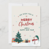 水の色の森メリークリスマスカード シーズンカード (正面)