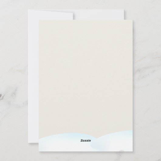 水の色の森メリークリスマスカード シーズンカード (裏面)