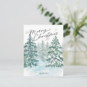 水の色の森メリークリスマスホリデーカード シーズンカード (スタンド正面)