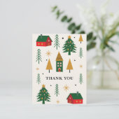 水の色の森メリークリスマスホリデーカード シーズンカード (スタンド正面)