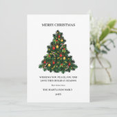 水の色の森メリークリスマスホリデーカード シーズンカード (スタンド正面)