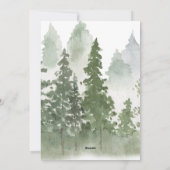 水の色の森メリークリスマスホリデーカード シーズンカード (裏面)