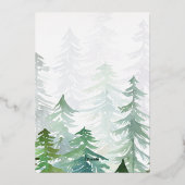 水の色の森メリークリスマスホリデーカード 箔シーズンカード (裏面)