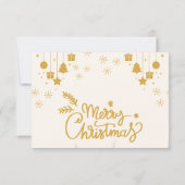 水の色の森メリークリスマスホリデー サンキューカード (裏面)