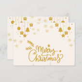 水の色の森メリークリスマスホリデー サンキューカード (正面/裏面)