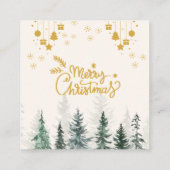 水の色の森メリークリスマスホリデー スクエア名刺 (裏面)