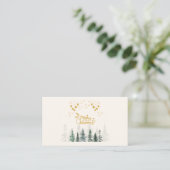 水の色の森メリークリスマスホリデー 名刺 (スタンド正面)