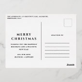 水の色の森メリークリスマスホリデー 箔シーズンポストカード (裏面)