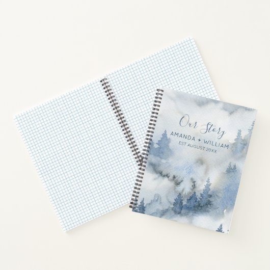 水の色の森素朴私たちの物語のカップル ノートブック (内部)