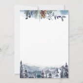 水の色の森、山の目的地結婚、 招待状 (裏面)