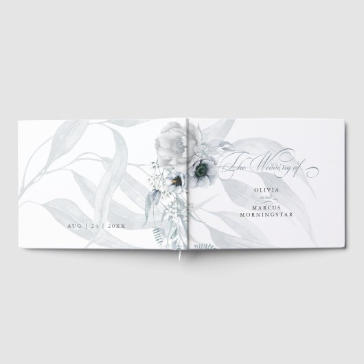 水の色の植物性とフローラの塵の青 ゲストブック (全面)