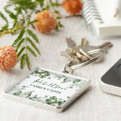 水の色の植物性アイビシダのセージのファミリーキャビン キーホルダー (側面)