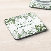 水の色の植物性アイビシダのセージのファミリーキャビン コースター (左側)