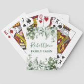 水の色の植物性アイビシダのセージのファミリーキャビン トランプ (裏面)