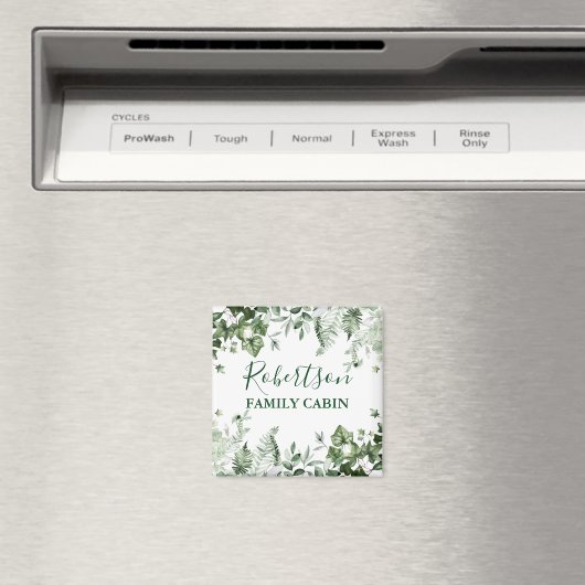 水の色の植物性アイビシダのセージのファミリーキャビン マグネット (インサイチュ (食洗機))