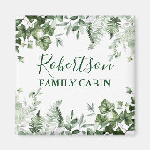 水の色の植物性アイビシダのセージのファミリーキャビン マグネット (正面)