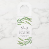 水の色の植物性結婚の応援を愛する ボトルネックタグ (正面)