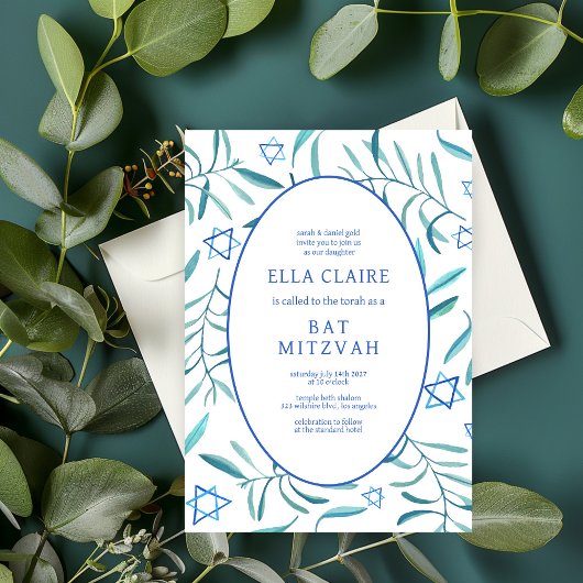 水の色の植物星デビッドバーバルミツワー 招待状