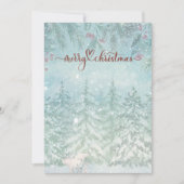 水の色の極性ベアーウィンターシーンクリスマスカード シーズンカード (正面)