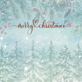 水の色の極性ベアーウィンターシーンクリスマスカード シーズンカード