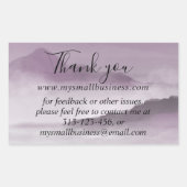 水の色の横感謝してい景あなたビジネス情報recta 長方形シール (正面)