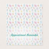 水の色の歯の歯科アポイントメントアラーム 名刺 (外部フラット)