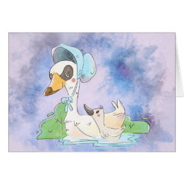 水の色の母とベビーグースマザーズデイ