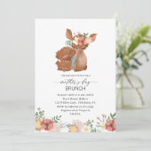 水の色の母エレガントはデイブランチベビーショウ 招待状 (スタンド正面)