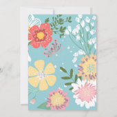 水の色の母エレガントはデイブランチベビーショウ 招待状 (裏面)