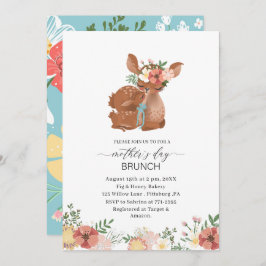 水の色の母エレガントはデイブランチベビーショウ 招待状