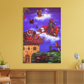 水の色の水の色絵画の幻想的な瞬間 キャンバスプリント (インサイチュ (リビング))