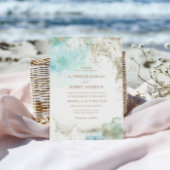 水の色の沿岸予算の写真結婚の数 招待状