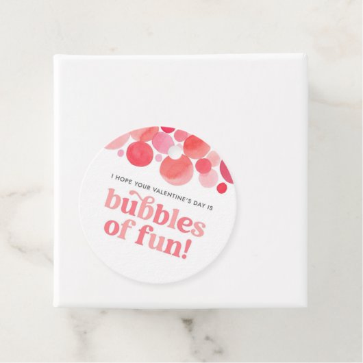 水の色の泡のおもしろいバレンタインデー フェイバータグ (インサイチュ)