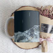 水の色の波の海岸日付写真を保存 コーヒーマグカップ