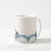 水の色の波の海岸日付写真を保存 コーヒーマグカップ (正面右)