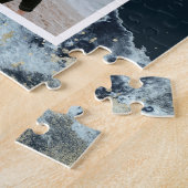 水の色の波の海岸日付写真jigsaを保存 ジグソーパズル (側面)