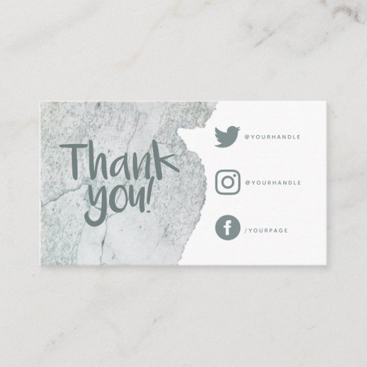 水の色の洗感謝していい流しソーシャルリンク挿入カード エンクロージャーカード (正面)