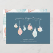 水の色の海と挨拶 シーズンカード (正面/裏面)