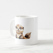 水の色の海のオッターマグ – 海恋人の贈り物 コーヒーマグカップ (正面左)