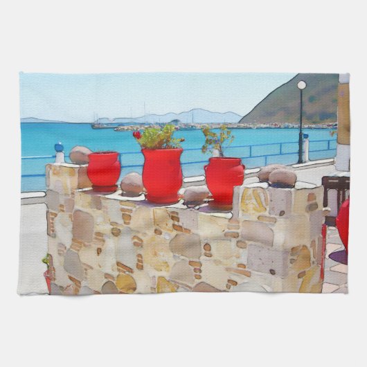 水の色の海 キッチンタオル (横)