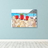 水の色の海 キャンバスプリント (インサイチュ (ウッドフロア))