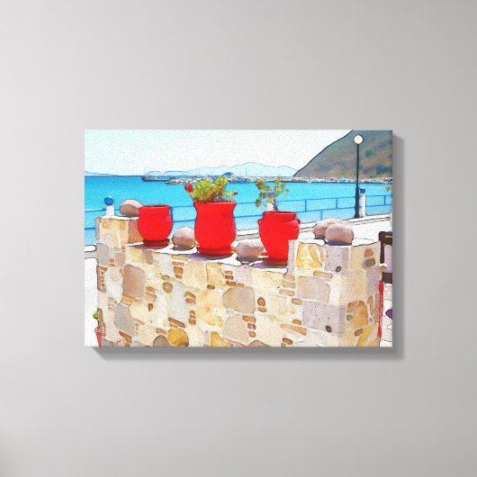 水の色の海 キャンバスプリント (正面)